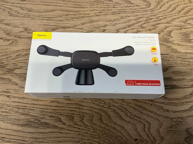 Baseus auto telefoon houder zwart - afbeelding 1 van  2