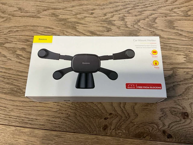 Baseus auto telefoon houder zwart - afbeelding 1 van  2