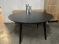 Basic crow eettafel - ø 140 cm , by fonq , zwart - afbeelding 1 van  4