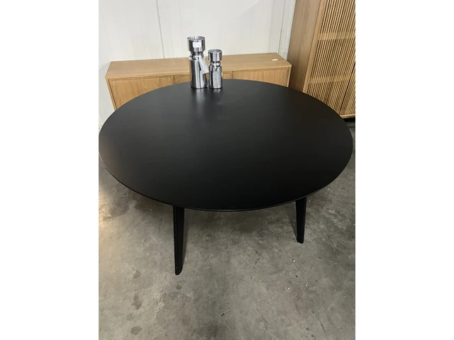 Basic crow eettafel - ø 140 cm , by fonq , zwart - afbeelding 2 van  4