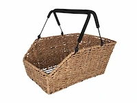 Basil cento rattan look mik fietsmand achterop inclusief bevestigingssysteem lichtbruin - afbeelding 1 van  1
