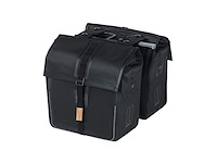 Basil dubbele fietstas urban dry mik solid black 50 liter