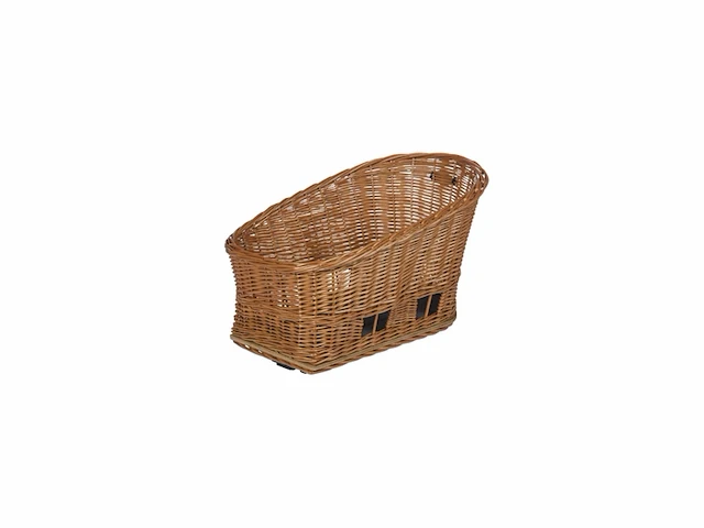 Basil pasja hondenfietsmand mik m achter riet medium bruin 45 cm. incl. kussentje - afbeelding 3 van  5