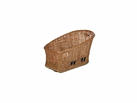 Basil pasja hondenfietsmand mik m achter riet medium bruin 45 cm. incl. kussentje - afbeelding 3 van  5