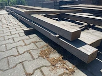 Basralocus hardhouten balken 80x110-160mm, lengte 450-500cm (11x) - afbeelding 2 van  3