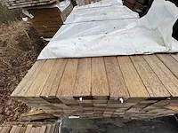 Basralocus hardhouten planken 45x70mm, lengte 185cm (169x) - afbeelding 1 van  3