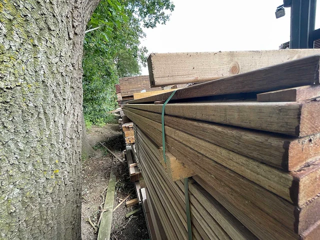 Basralocus hardhouten planken geschaafd 21x145mm, lengte 155cm (40x) - afbeelding 2 van  3