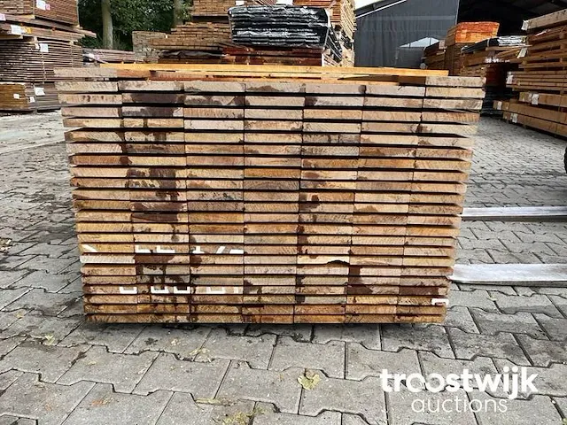 Basralocus hardhouten planken geschaafd 21x145mm, lengte 155cm - afbeelding 2 van  2