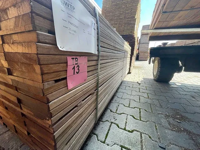 Basralocus hardhouten planken geschaafd 21x145mm, lengte 215cm (189x) - afbeelding 2 van  3