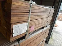 Basralocus hardhouten planken geschaafd 21x95mm, lengte 125cm (200x) - afbeelding 2 van  3