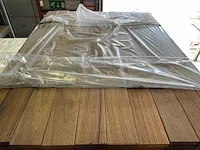 Basralocus hardhouten planken geschaafd 21x95mm, lengte 155cm (160x)