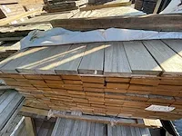 Basralocus hardhouten planken geschaafd 25x90mm, lengte 185cm (165x) - afbeelding 1 van  3
