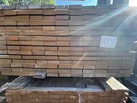 Basralocus hardhouten planken geschaafd 25x90mm, lengte 185cm (165x) - afbeelding 3 van  3
