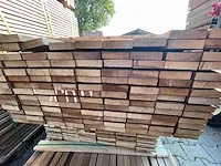 Basralocus hardhouten planken geschaafd 25x90mm, lengte 335cm (121x) - afbeelding 2 van  2