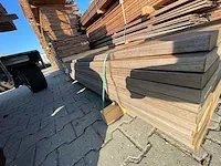 Basralocus hardhouten planken geschaafd 27x140mm, lengte 215cm (74x) - afbeelding 2 van  3