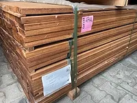 Basralocus hardhouten planken geschaafd 27x95mm, lengte 100/365cm 60/305cm 40/335cm (200x) - afbeelding 2 van  3