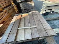 Basralocus hardhouten vlonderplanken 28x145mm, lengte 95cm (102x) - afbeelding 1 van  3