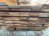 Basralocus hardhouten vlonderplanken 28x145mm, lengte 95cm (102x) - afbeelding 3 van  3
