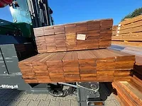 Basralocus prime hardhouten planken geschaafd 21x140mm, lengte 245cm (70x) - afbeelding 3 van  3