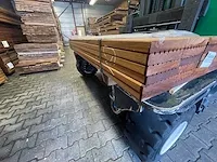Basralocus prime hardhouten planken geschaafd 28x145mm, lengte 185cm (42x) - afbeelding 2 van  3
