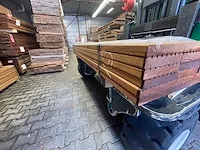 Basralocus prime hardhouten planken geschaafd 28x145mm, lengte 365cm (56x) - afbeelding 2 van  3