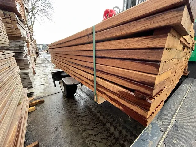Basralocus vlonderplanken 27x145mm, lengte 155cm (84x) - afbeelding 2 van  3