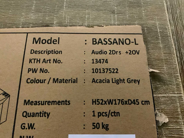 Bassano l tv meubel acacia grey light - afbeelding 9 van  9