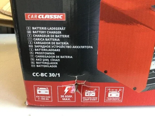 Batterij lader einhell, cc-bc 30/1, rood/zwart - afbeelding 2 van  3