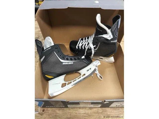 Bauer-ice hockey schaats zwart/wit maat 45,5 - afbeelding 1 van  3