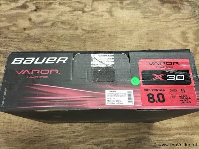 Bauer-ice hockey schaats zwart/wit/rood maat 43 - afbeelding 3 van  3