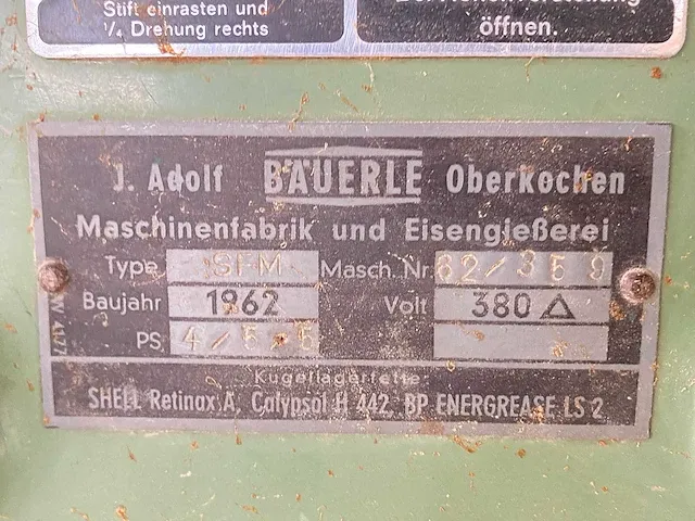 Bäuerle - sfm - houtfreesmachine met aanvoerapparaat - 1962 - afbeelding 3 van  10