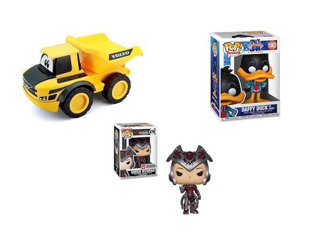 Bb junior - my first rc volvo dump truck + pop! movies: space jam 2 - daffy duck funko + funko pop! games: gears of war s3 - queen myrrah # 476 - afbeelding 1 van  2