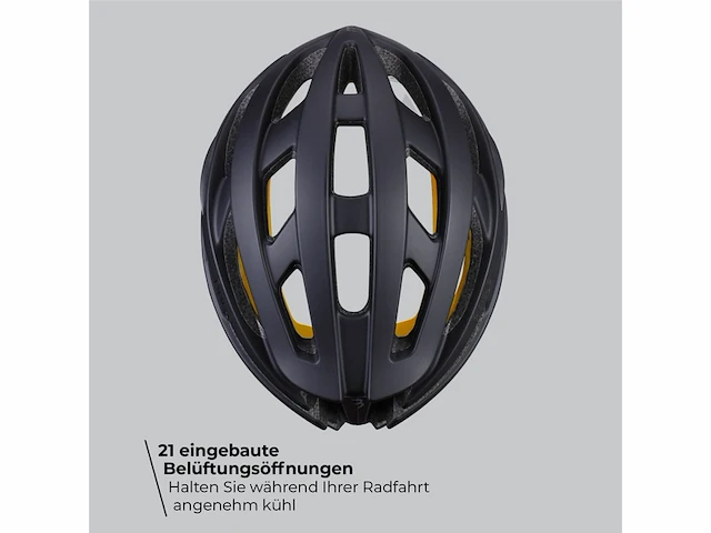 Bbb cycling hawk mips racefiets helm volwassenen - mat zwart - maat m - afbeelding 2 van  4