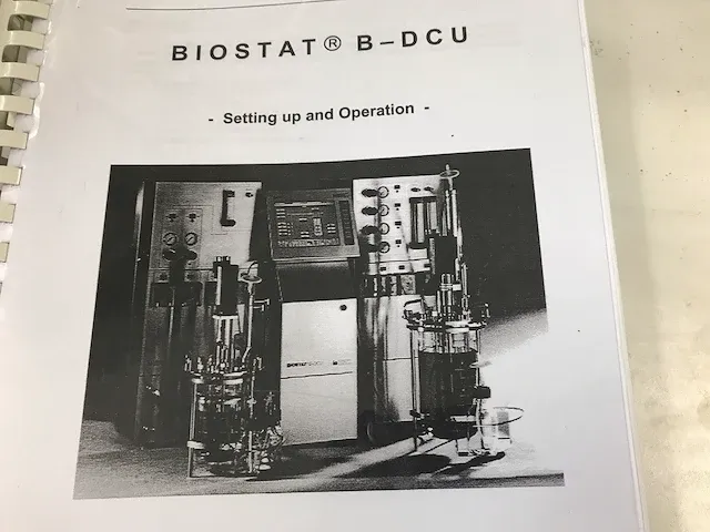 B.braun biotech 10 liter biostat b-dcu twin bioreactor opstelling - afbeelding 17 van  26