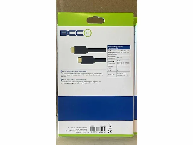 Bcc - hdmi kabel - 8k (60hz) / 4k (120hz) - 1m 8k ultra hd (144x) - afbeelding 3 van  4