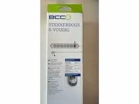 Bcc - stekkerdoos 6-voudig wit 3m kabel (144x) - afbeelding 4 van  5