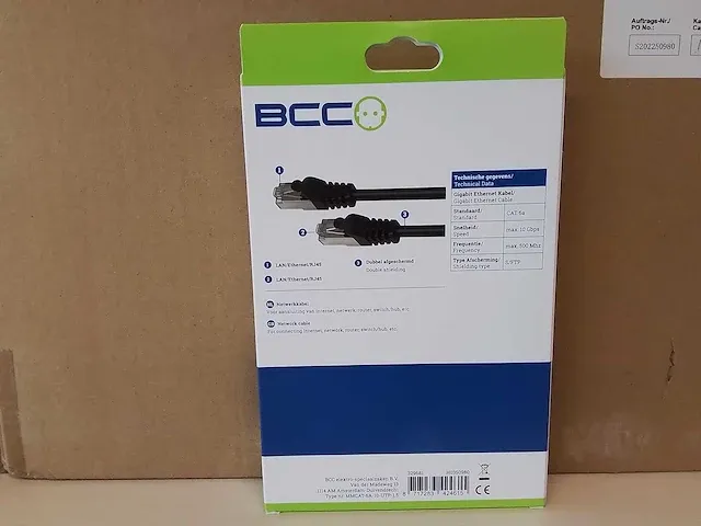 Bcc netwerkkabel cat6 1.5 meter zwart (192x) - afbeelding 3 van  5