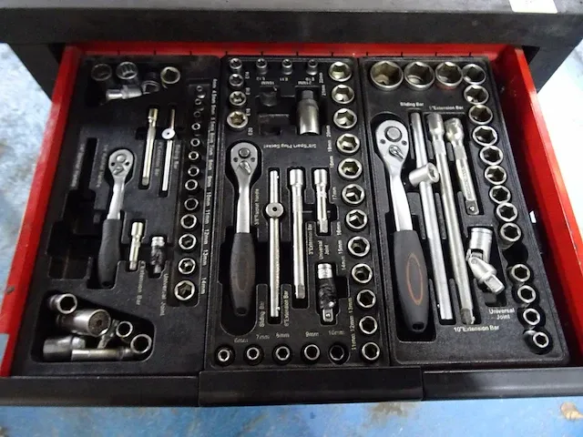 Bd kraft tools - gereedschapswagen met inhoud - afbeelding 2 van  7