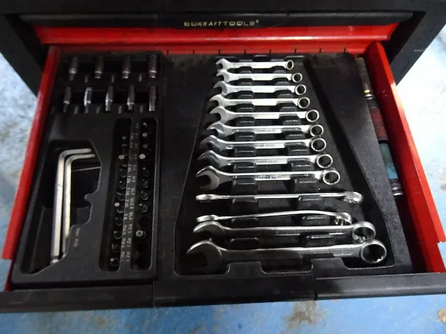 Bd kraft tools - gereedschapswagen met inhoud - afbeelding 3 van  7