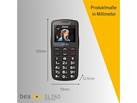 Bea-fon sl260 mobiele telefoon zwart/zilver - afbeelding 4 van  5