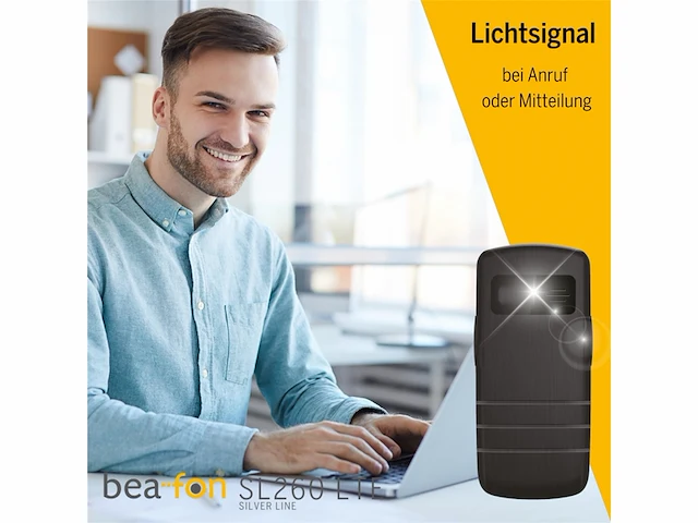 Beafon sl260 4g gsm telefoon voor senioren zwart - afbeelding 2 van  4