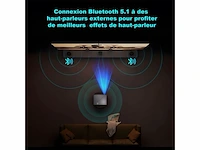Beamer met 5g wifi bluetooth full hd native 1080p 18000 lumen compatibel met ios/android/hdmi/usb/ps5/tv stick/xbox zwart - afbeelding 2 van  4