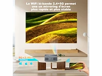 Beamer met 5g wifi bluetooth full hd native 1080p 18000 lumen compatibel met ios/android/hdmi/usb/ps5/tv stick/xbox zwart - afbeelding 4 van  4