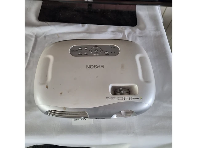 Beamer scherm met projector, televisie en luidsprekers, o.a. epson/philips - afbeelding 3 van  10
