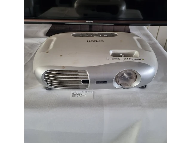Beamer scherm met projector, televisie en luidsprekers, o.a. epson/philips - afbeelding 4 van  10