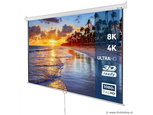 Beamerscherm hd 4k 3d 152 x 152cm - afbeelding 2 van  2