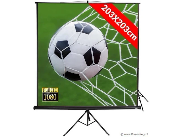 Beamerscherm incl. statief hdtv, 8k, 4k, 3d 203 x 203cm - afbeelding 2 van  7