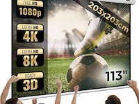 Beamerscherm uitschuifbaar 113 inch - afbeelding 1 van  9