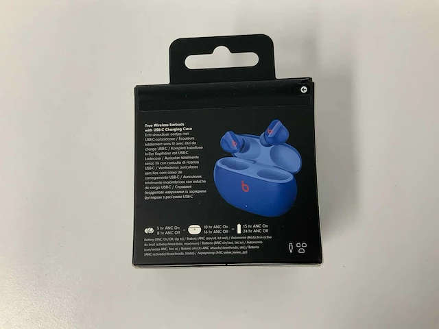 Beats studio buds, draadloze ruisonderdrukkende oortjes, blue mmt73zm/a - afbeelding 2 van  2