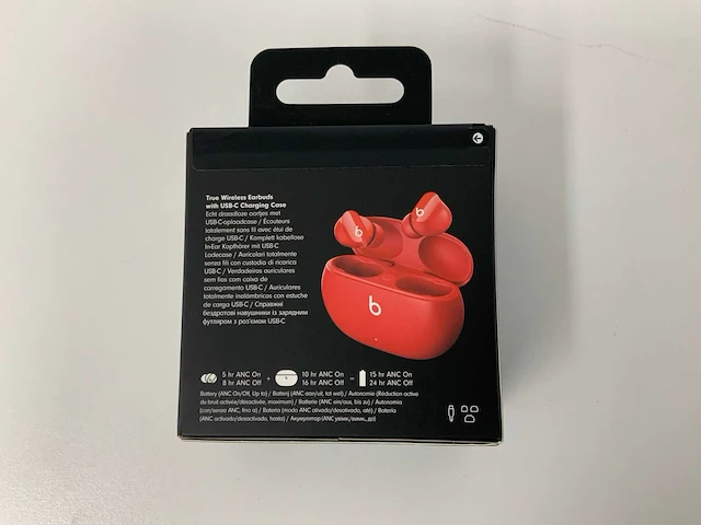 Beats studio buds red, draadloze ruisonderdrukkende oortjes - mj503zm/a - afbeelding 3 van  3